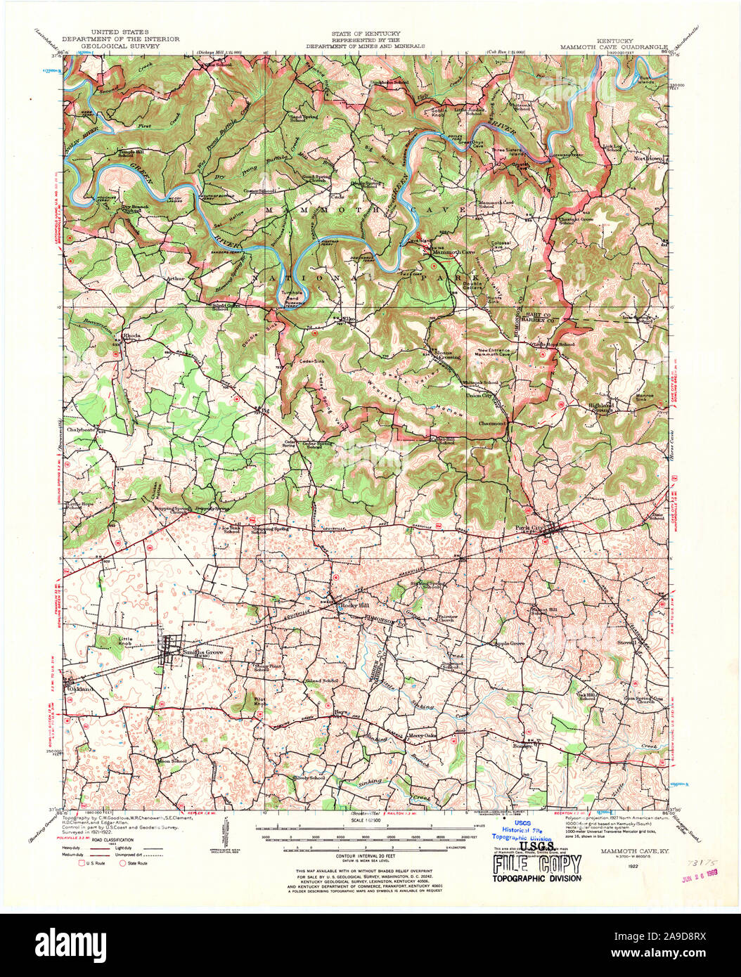 Map of mammoth cave hires stock photography and images Alamy