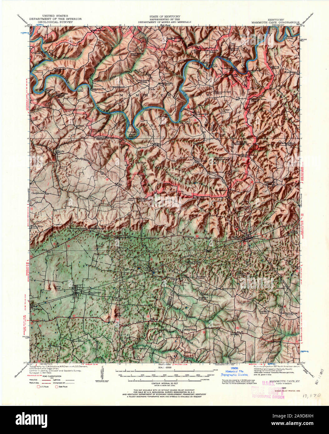 Map of mammoth cave hires stock photography and images Alamy