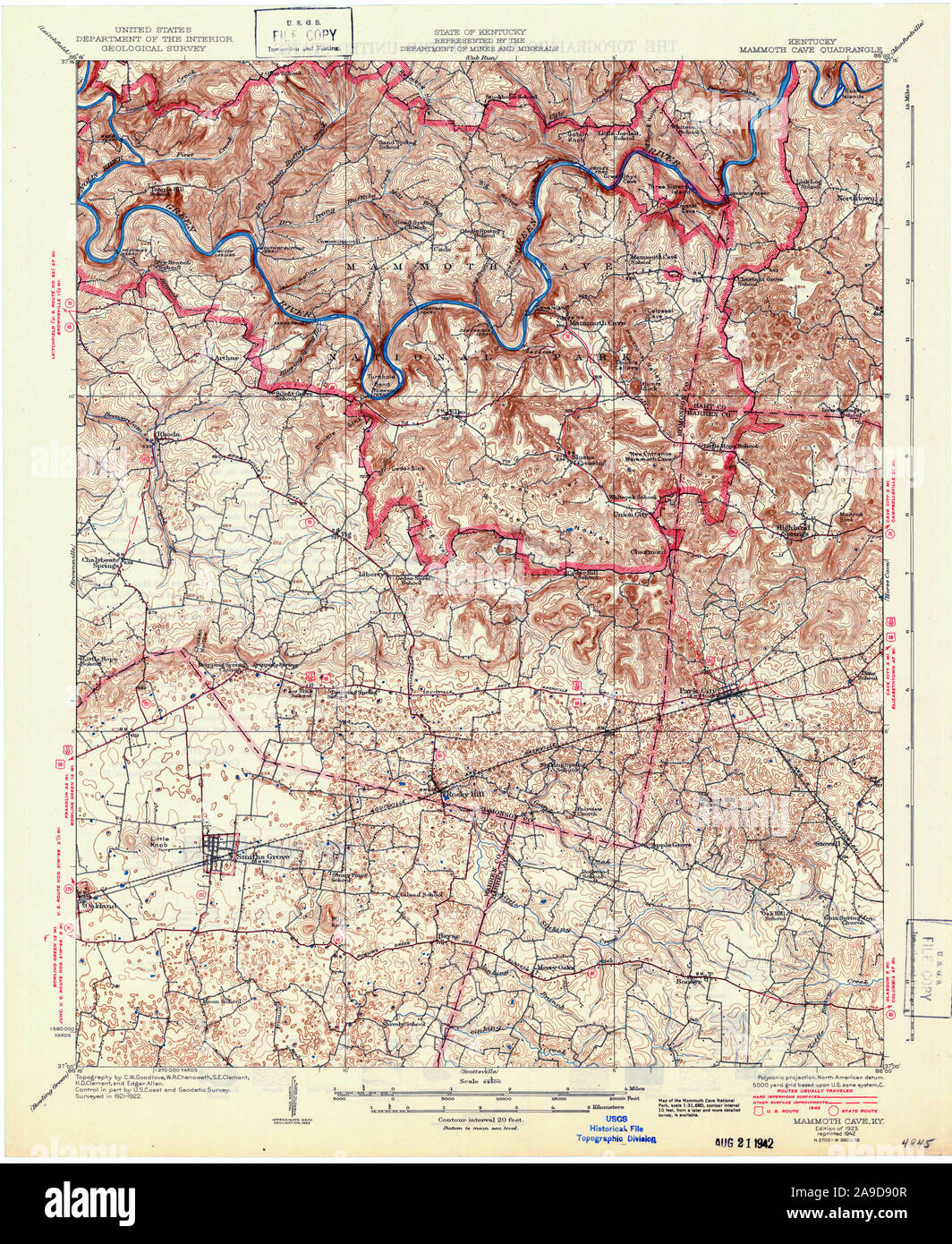 Map of mammoth cave hires stock photography and images Alamy