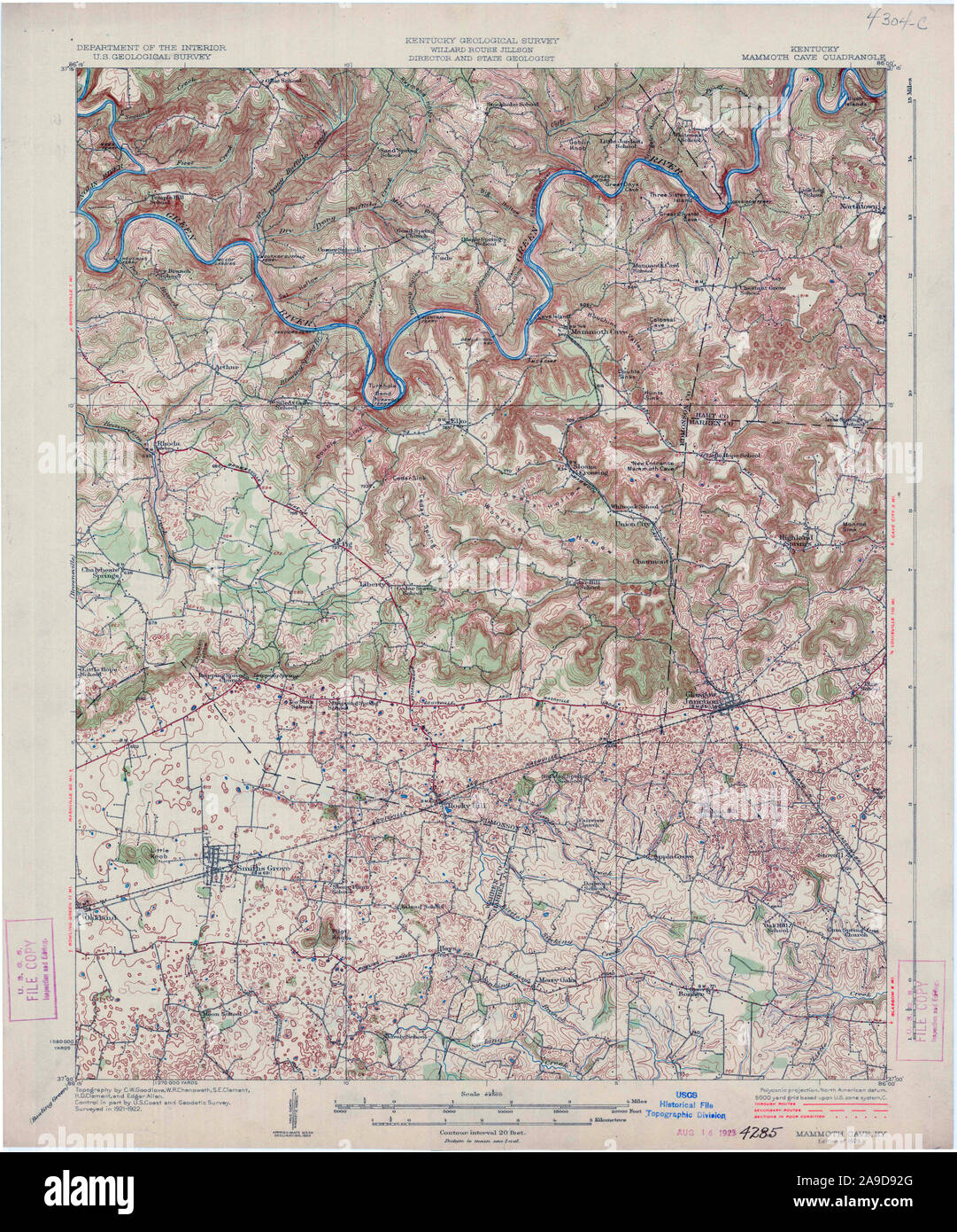 Map of mammoth cave hires stock photography and images Alamy