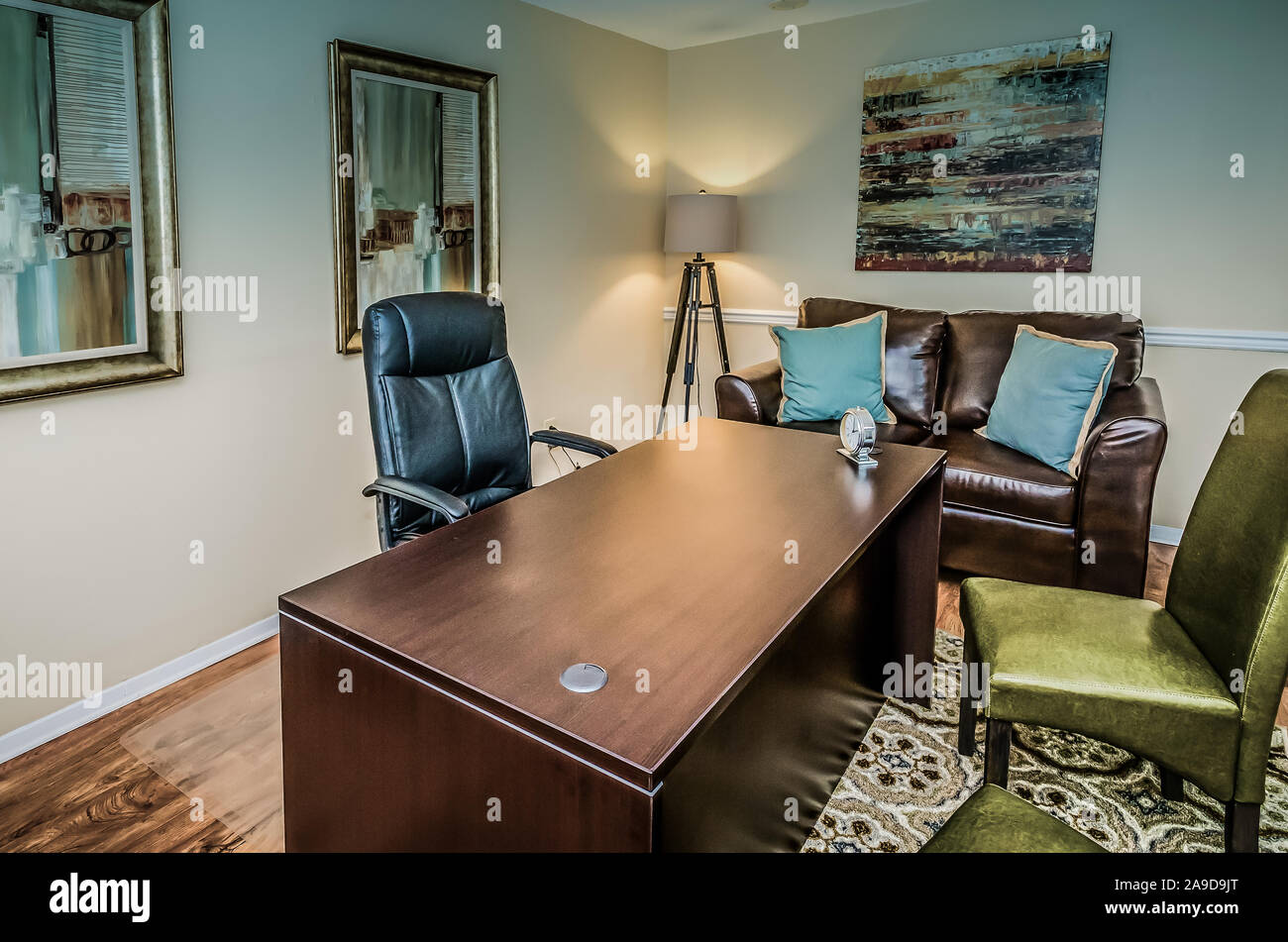 The leasing office is pictured at Autumn Woods apartment homes in Mobile, Alabama. The apartment complex is owned and operated by Sealy Management. Stock Photo