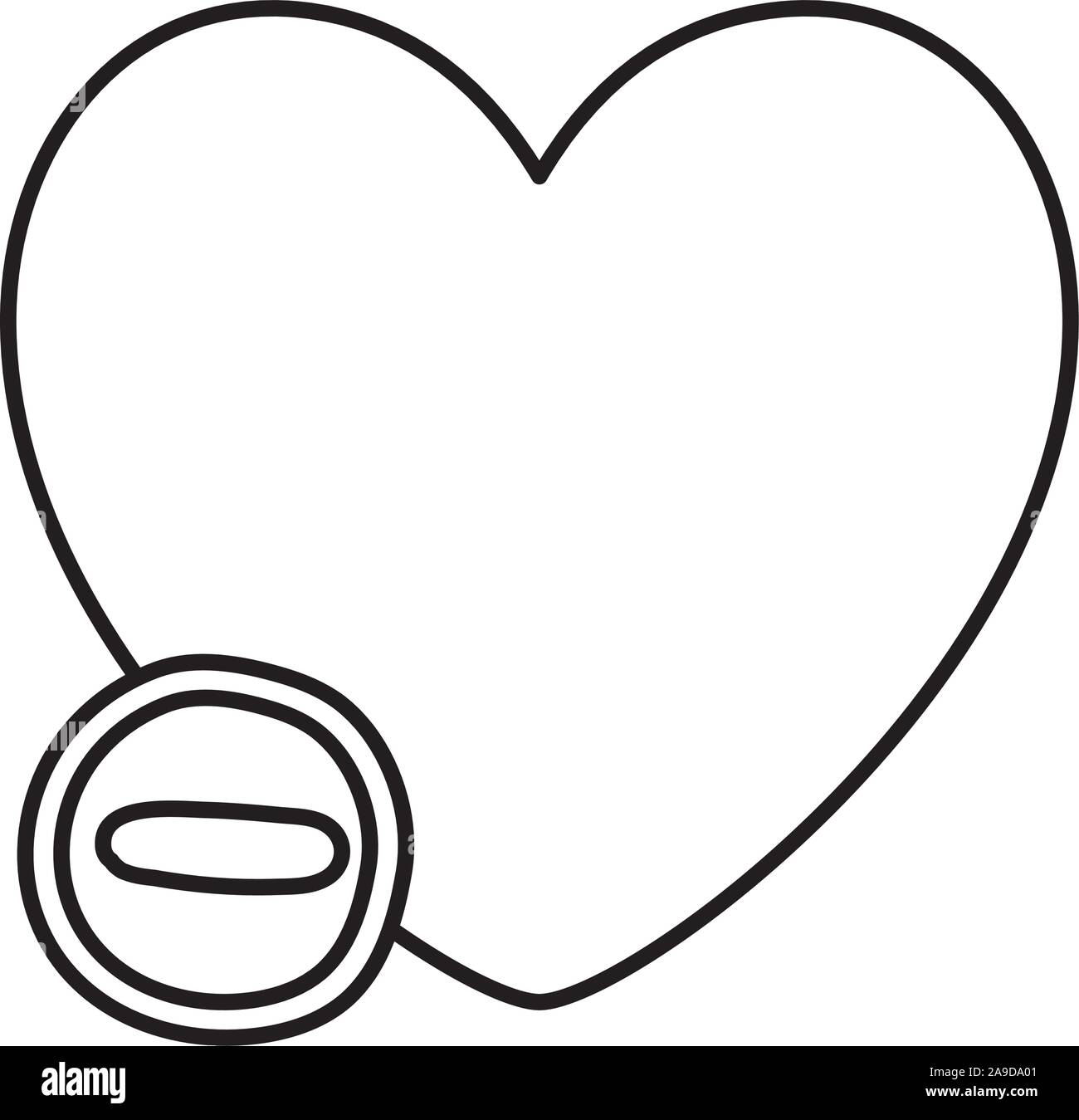 Isolated heart shape vector design Stock Vector Image & Art - Alamy