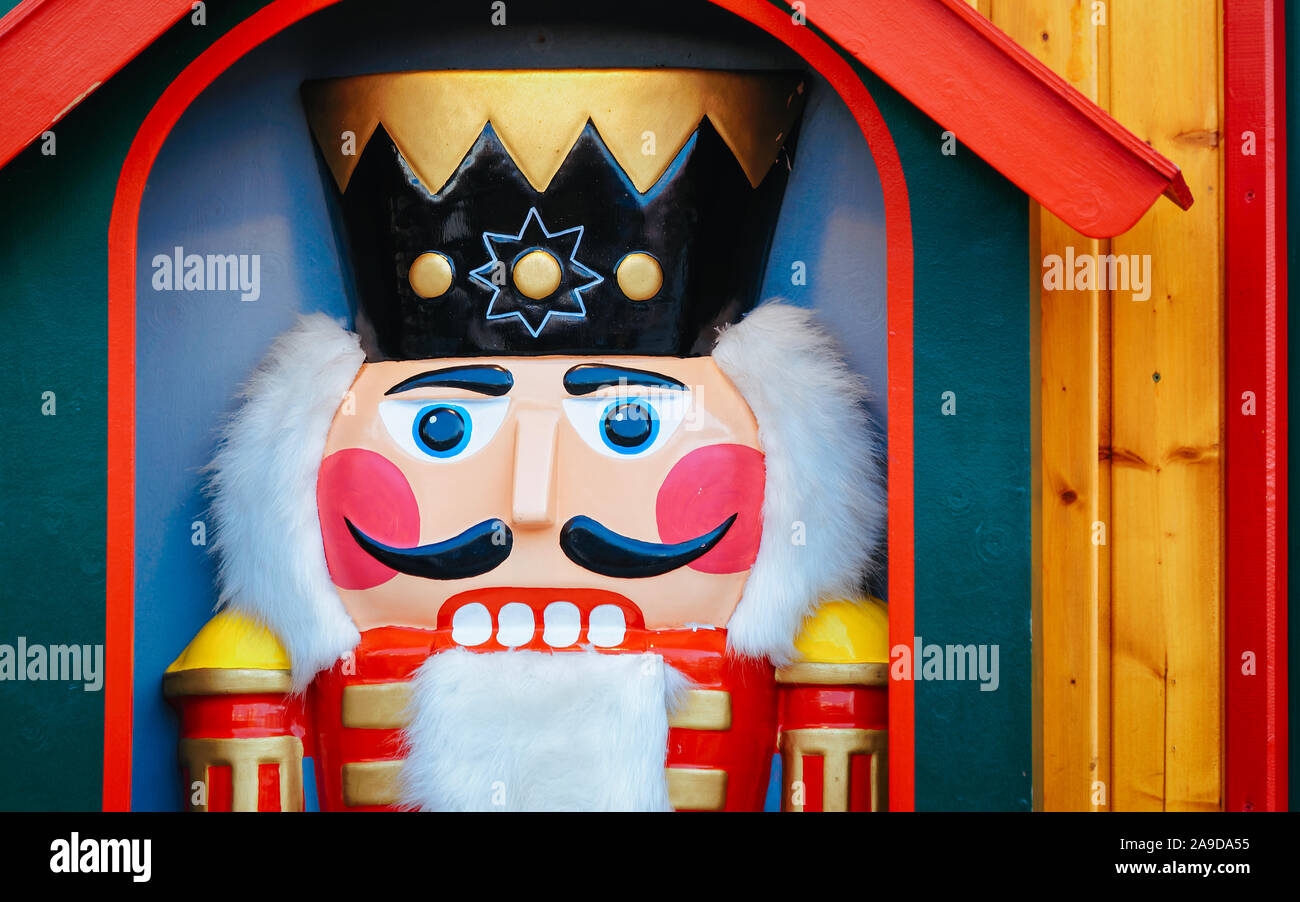 Nutcracker in Christmas Market at Alexanderplatz in Winter Germany new