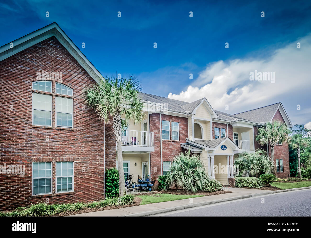 Apartment buildings are pictured at Cypress Cove Apartment Homes in