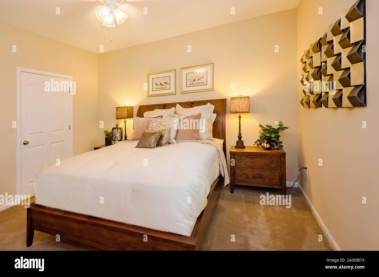 A bedroom is pictured at Cypress Cove Apartment Homes in Mobile