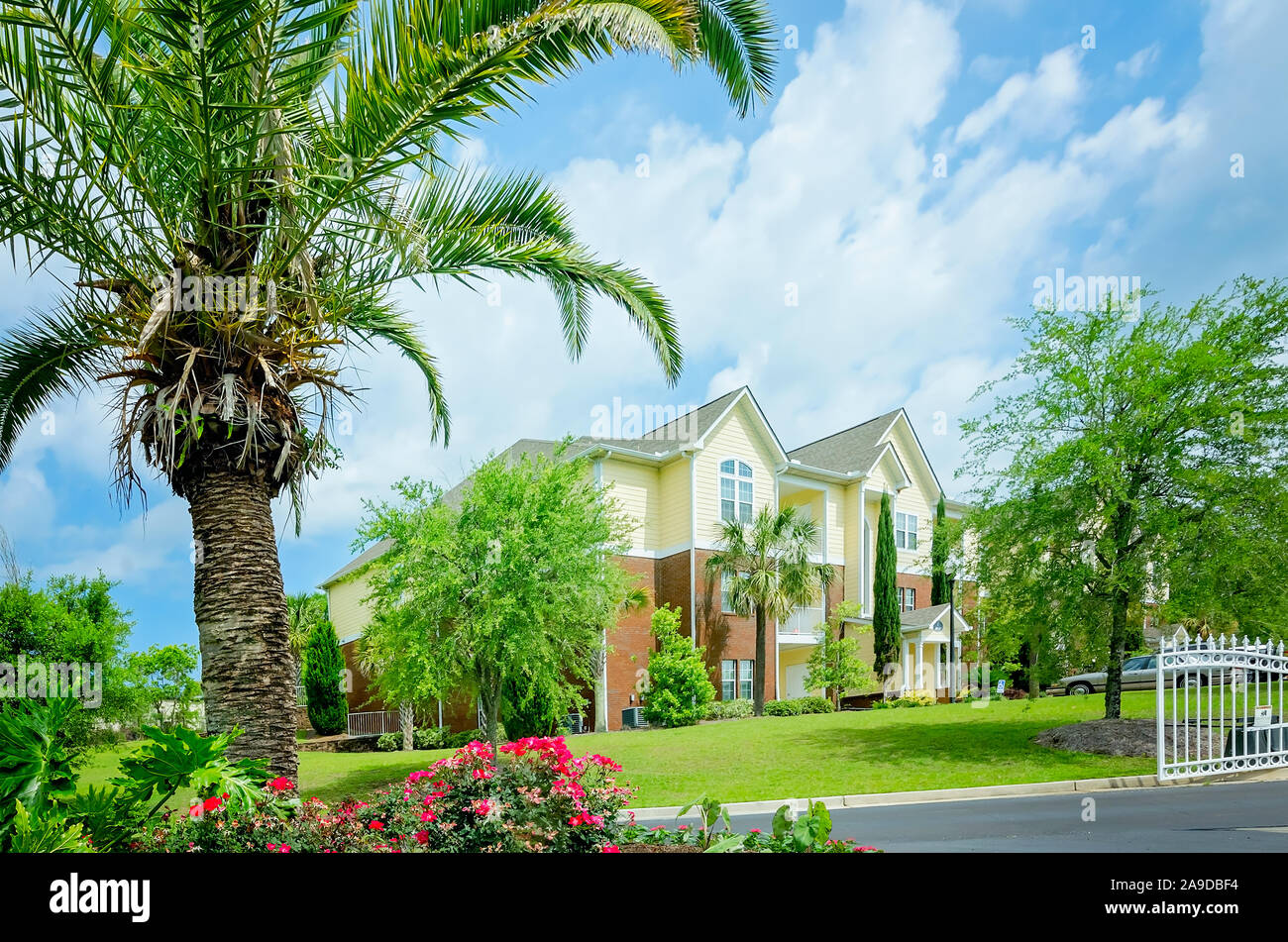 Apartment buildings are pictured at Cypress Cove Apartment Homes in
