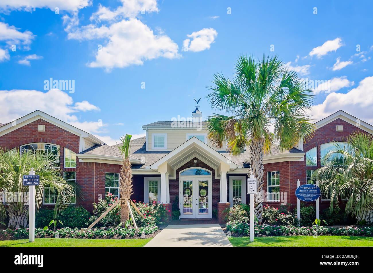 The leasing office is pictured at Cypress Cove Apartment Homes in