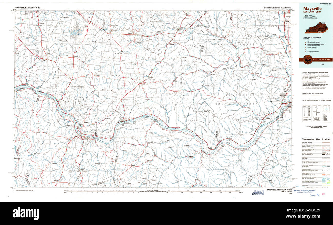 Map of maysville kentucky hires stock photography and images Alamy