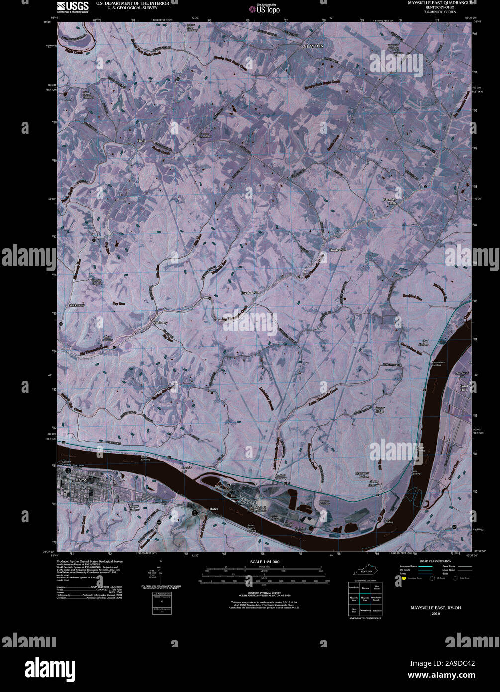 Map of maysville kentucky hires stock photography and images Alamy