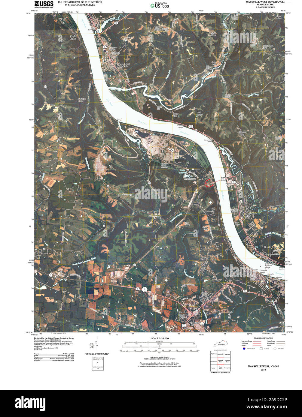 Map of maysville kentucky hires stock photography and images Alamy