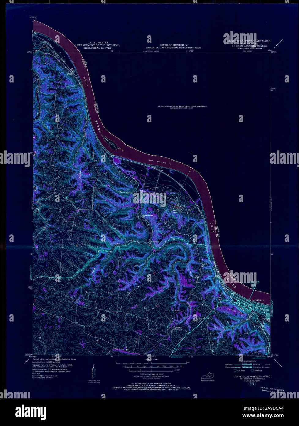 Map of maysville kentucky hires stock photography and images Alamy