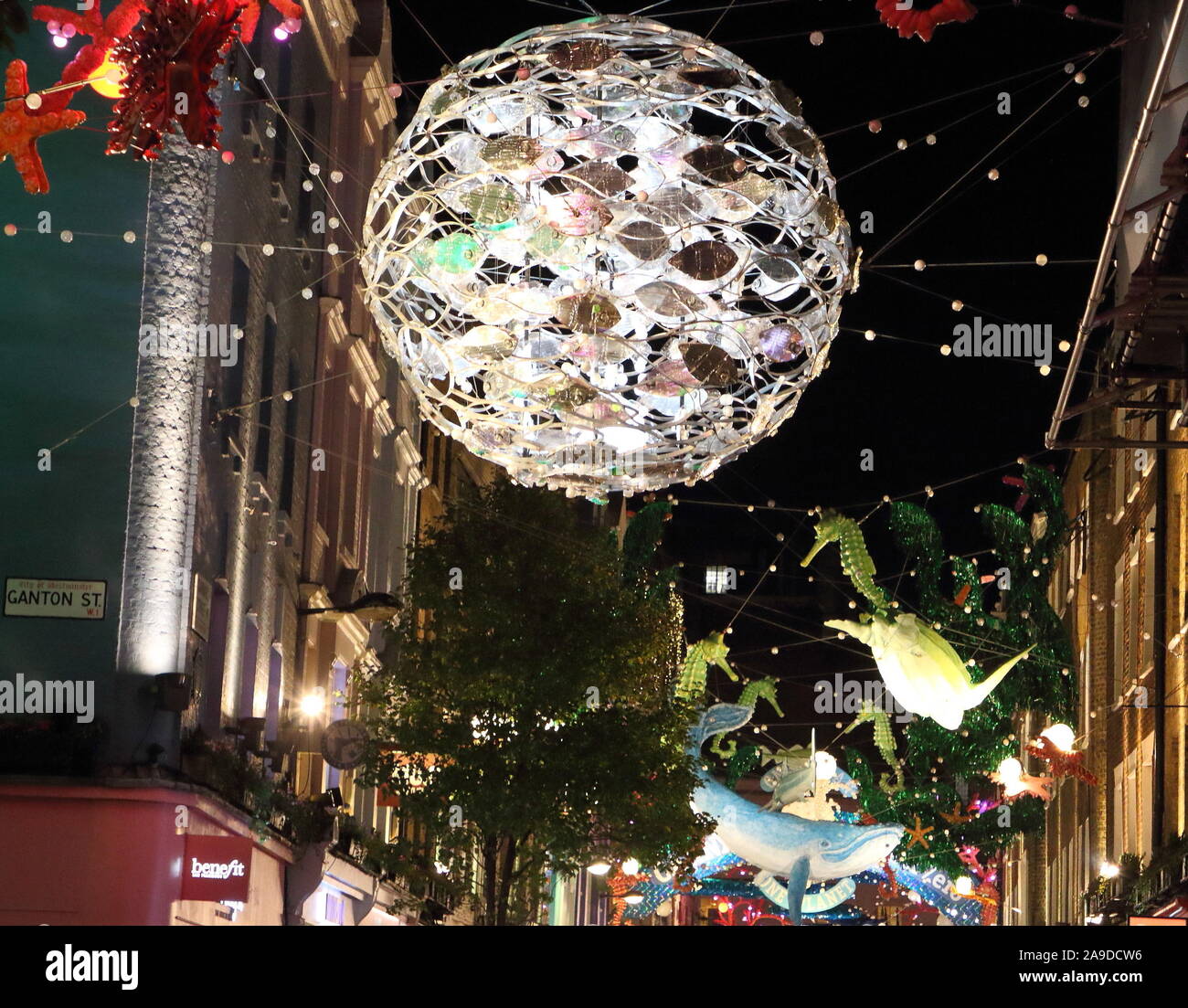 London, UK. 14th Nov, 2019. A view of thee London's iconic Carnaby