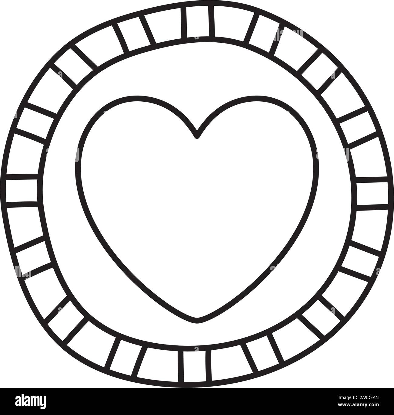 Isolated heart shape vector design Stock Vector Image & Art - Alamy