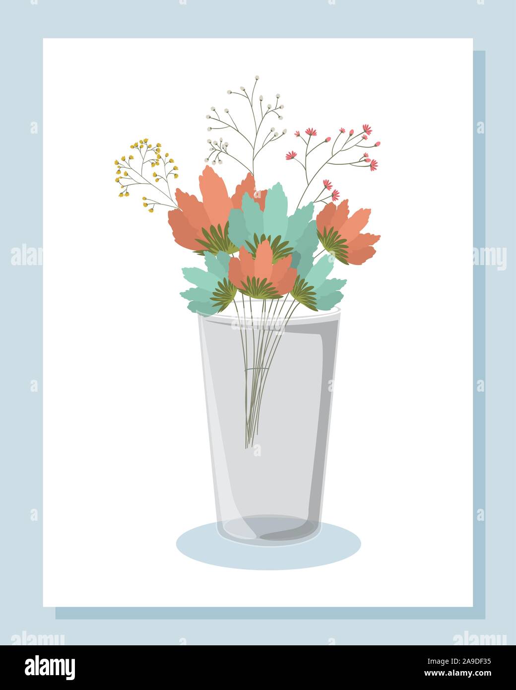 Flowers inside vase vector design Stock Vector Image & Art - Alamy