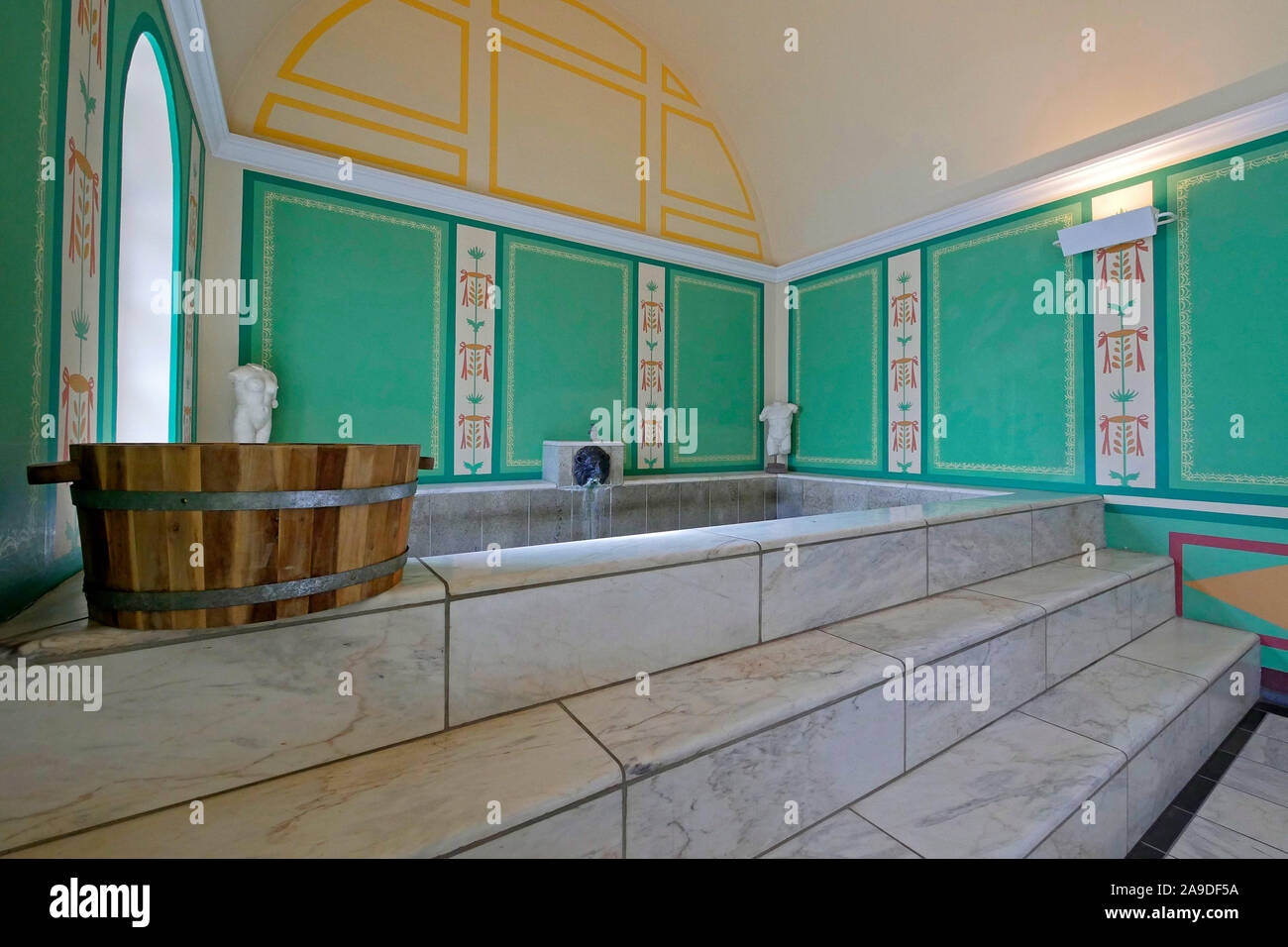 Bathroom in the Roman Villa Borg in the district Borg, Perl, Saarland,  Germany Stock Photo - Alamy