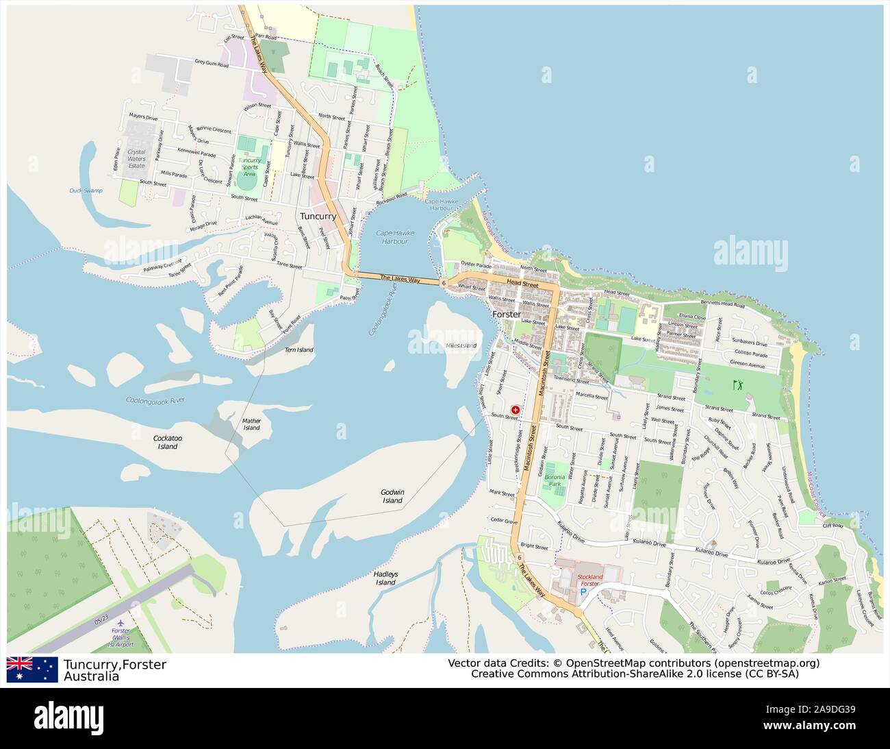 Map Of Tuncurry Nsw Tuncurry High Resolution Stock Photography And Images - Alamy