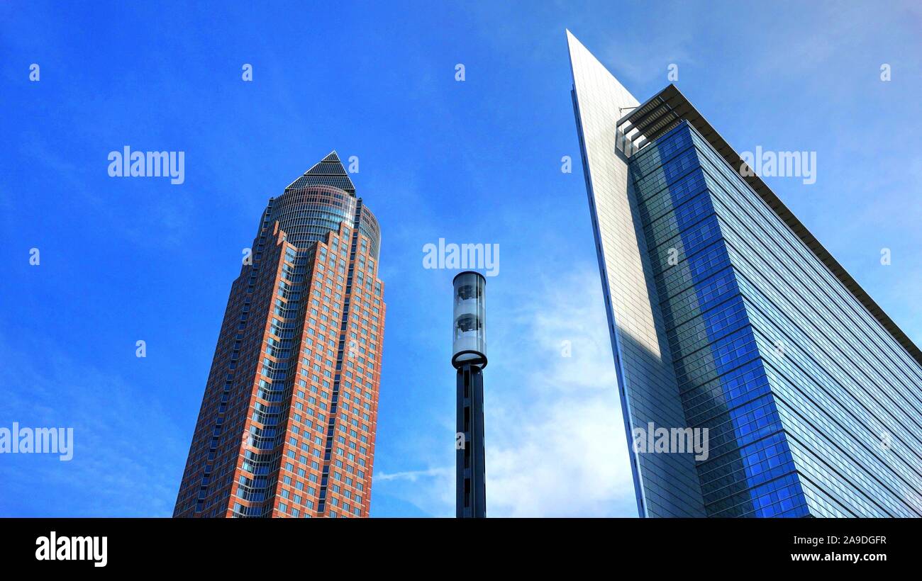 Messeturm, Westend, Frankfurt, Hesse, Germany Stock Photo