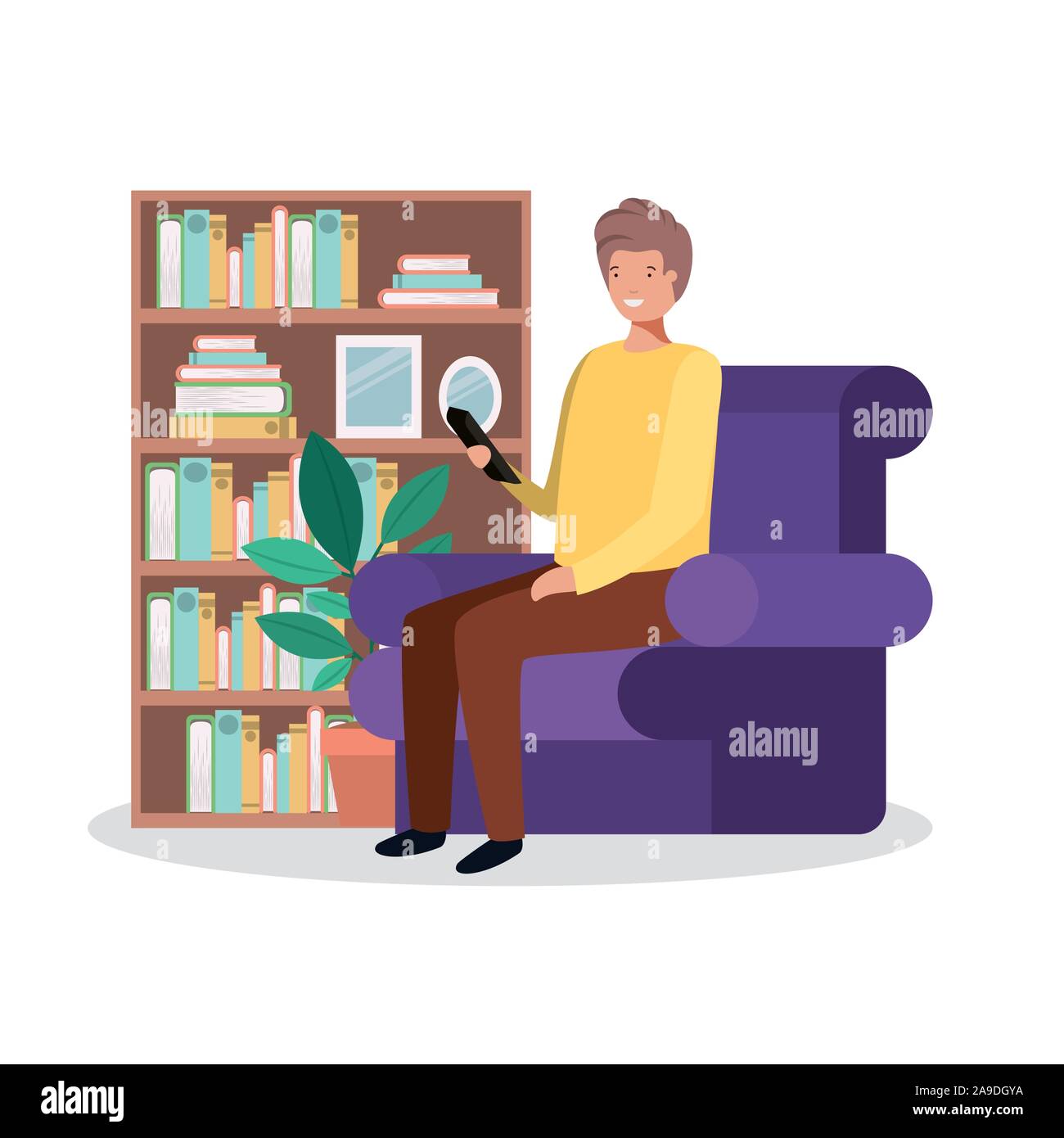 Avatar of a seated man vector design Stock Vector Image & Art - Alamy
