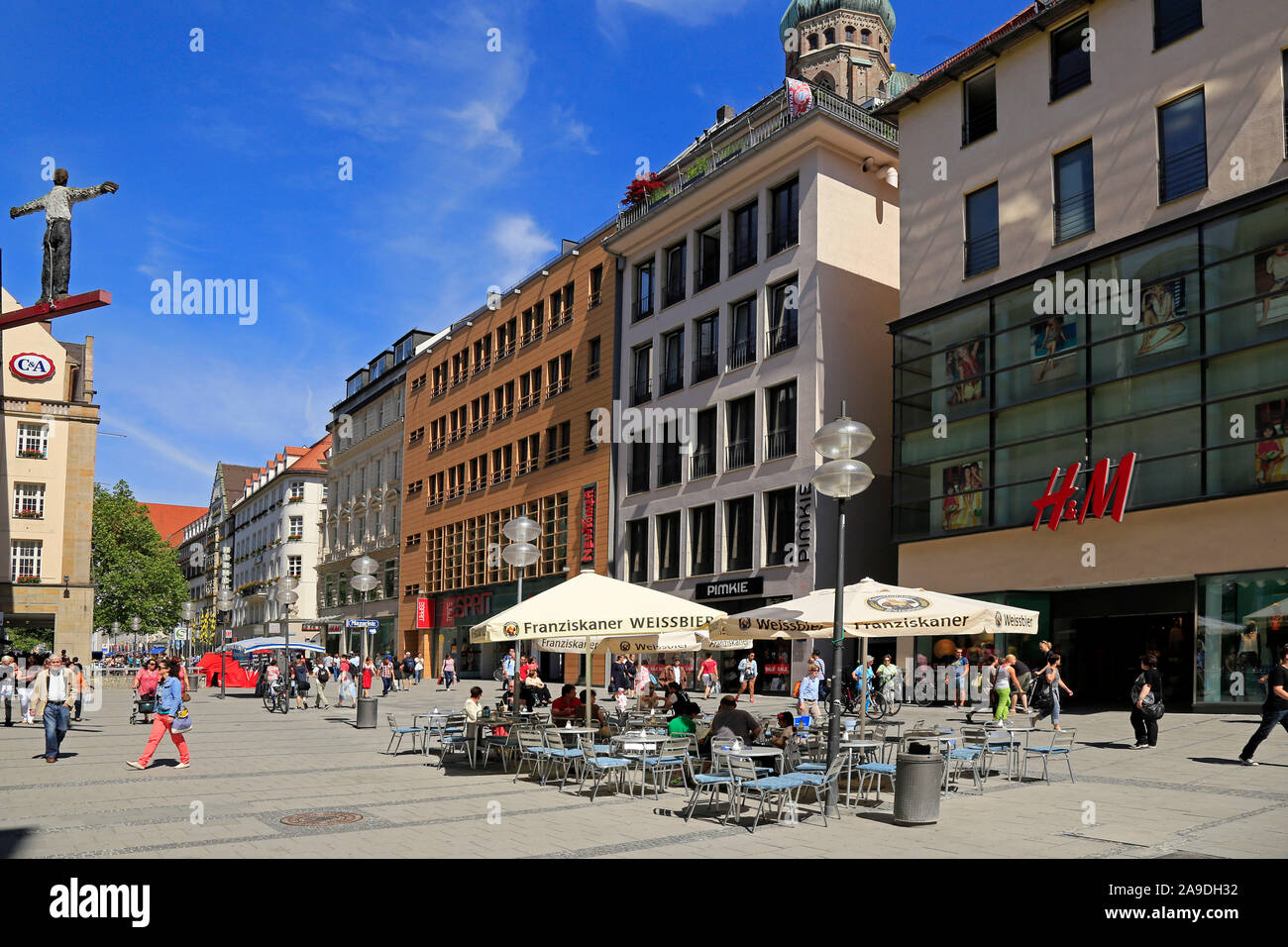 Pedestrian zone Kaufinger Straße, Munich, Upper Bavaria, Bavaria, Germany  Stock Photo - Alamy