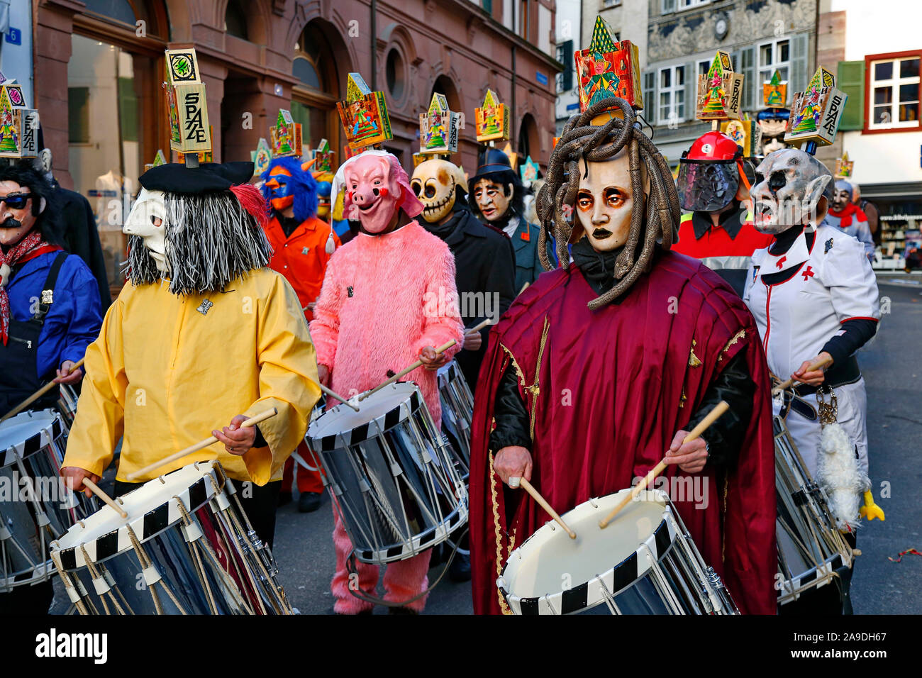 Parade at Basel Fasnacht, Basel, Canton of BaselStadt, Switzerland Stock Photo Alamy