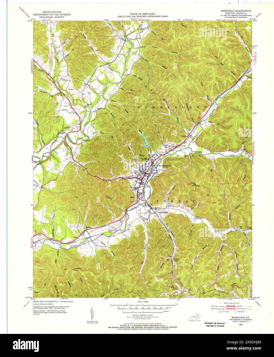 Morehead kentucky map hires stock photography and images Alamy