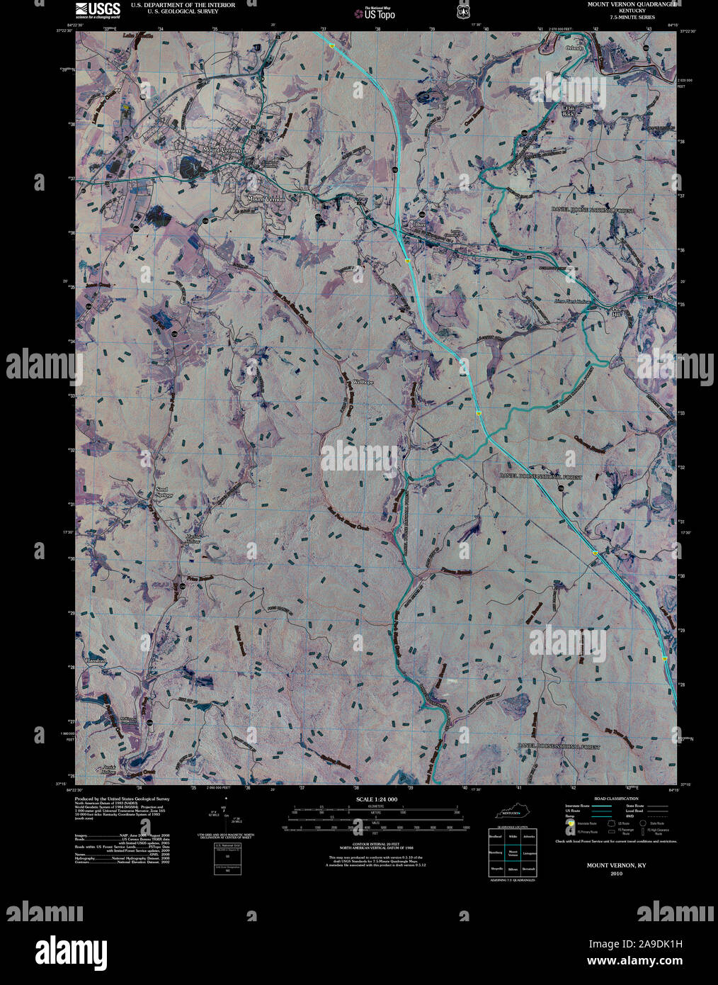 Map of mount vernon kentucky hires stock photography and images Alamy