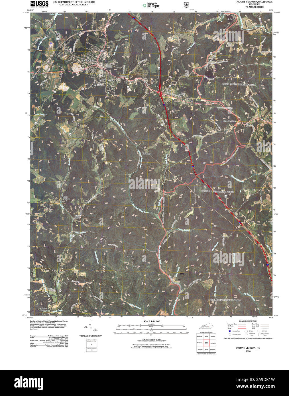 Mount vernon kentucky map Cut Out Stock Images & Pictures Alamy