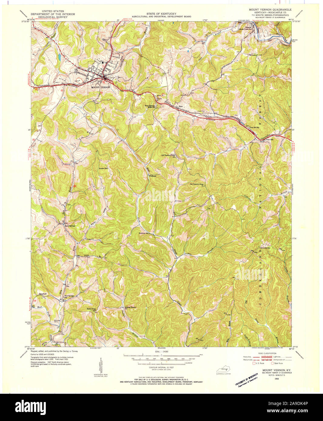 Map of mount vernon kentucky hires stock photography and images Alamy