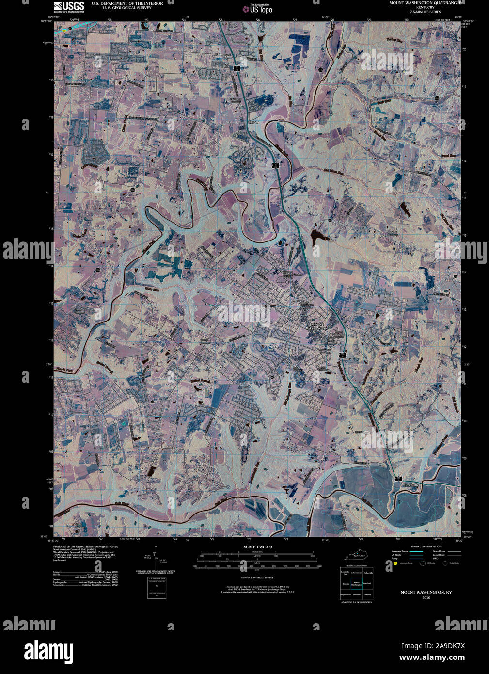 Mount washington kentucky map hires stock photography and images Alamy