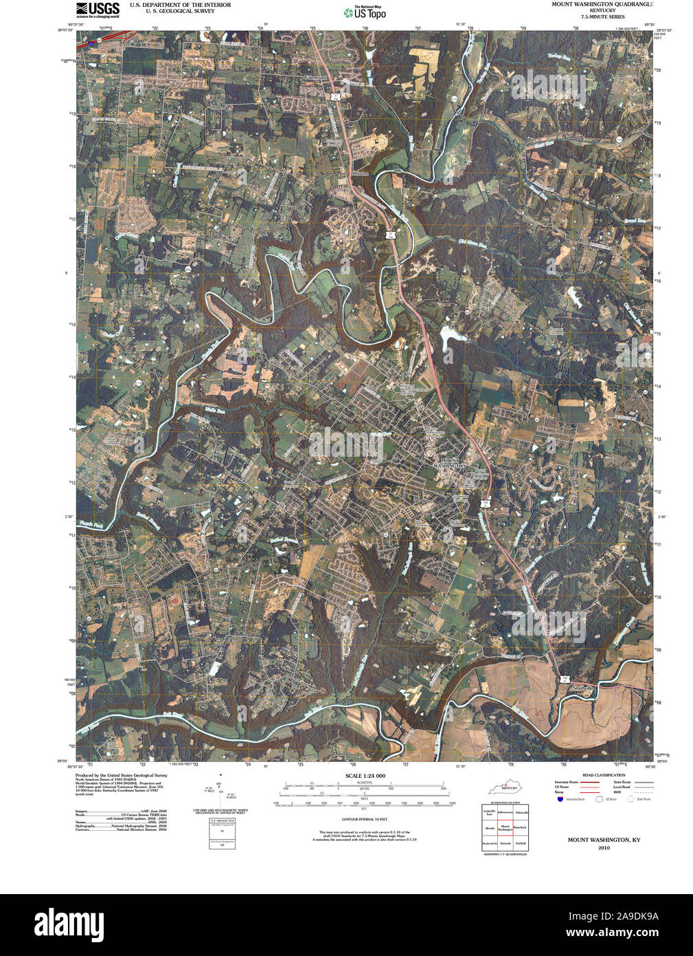 Mount washington kentucky map hires stock photography and images Alamy