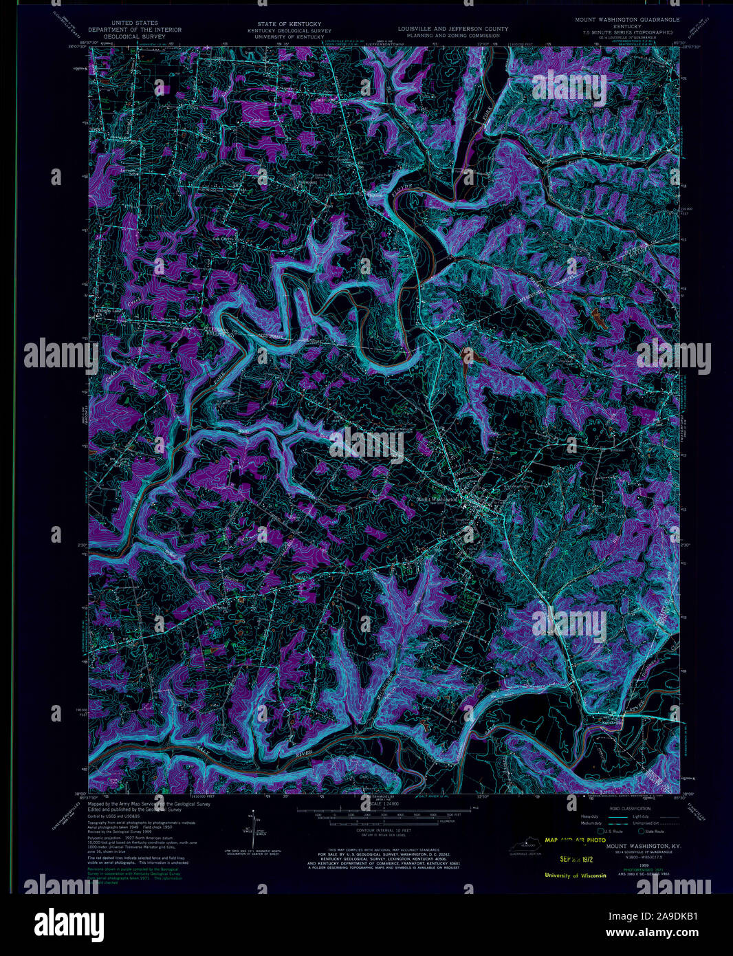 Mount washington kentucky map hires stock photography and images Alamy
