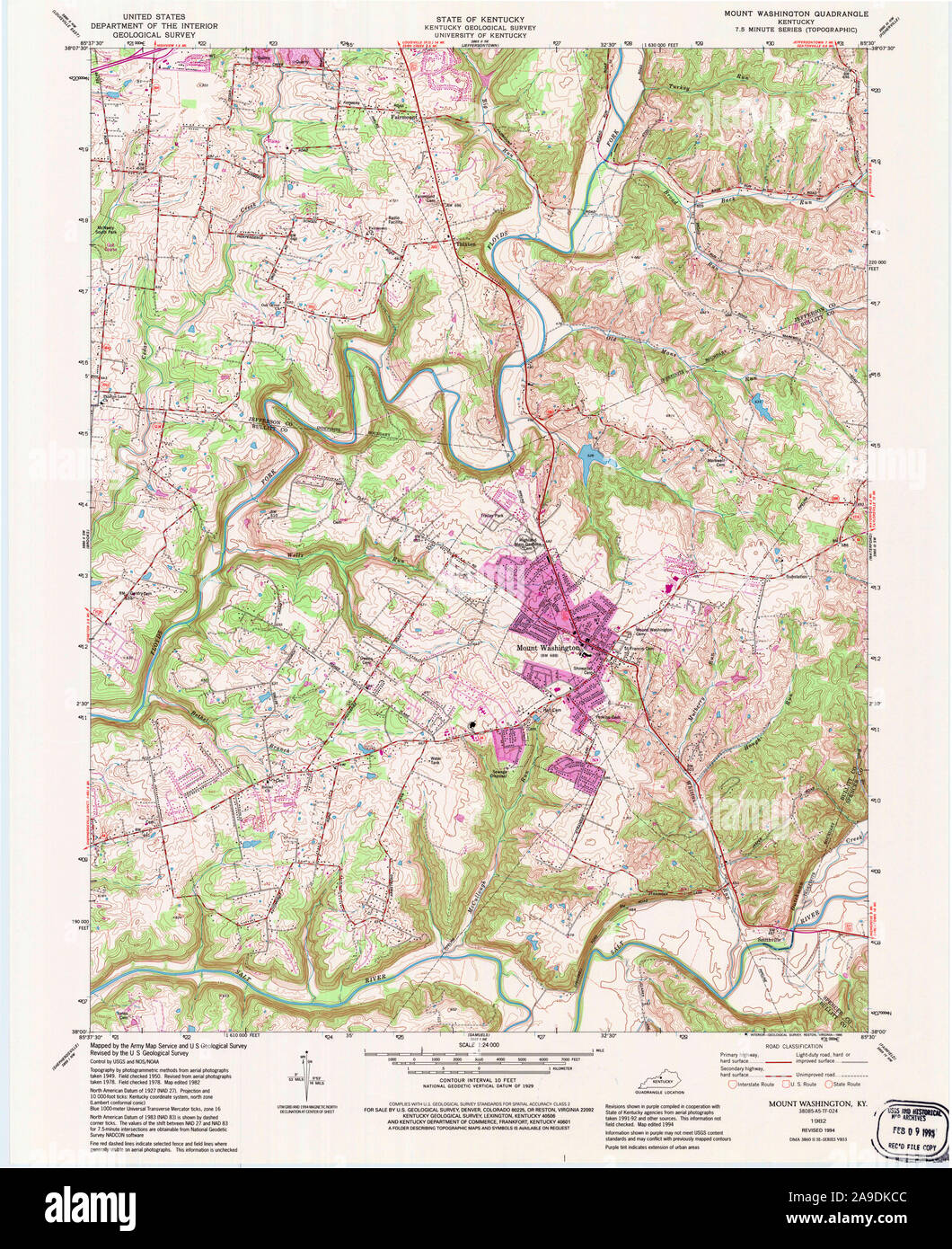 Mount washington kentucky map hires stock photography and images Alamy