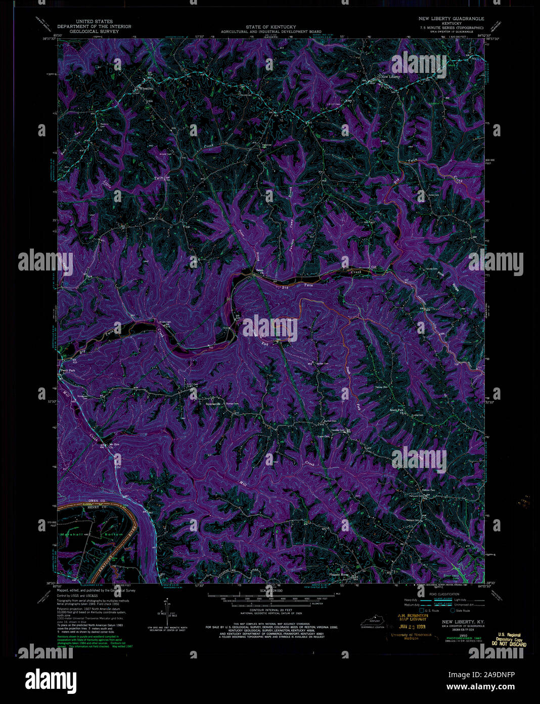 Map of liberty kentucky hires stock photography and images Alamy