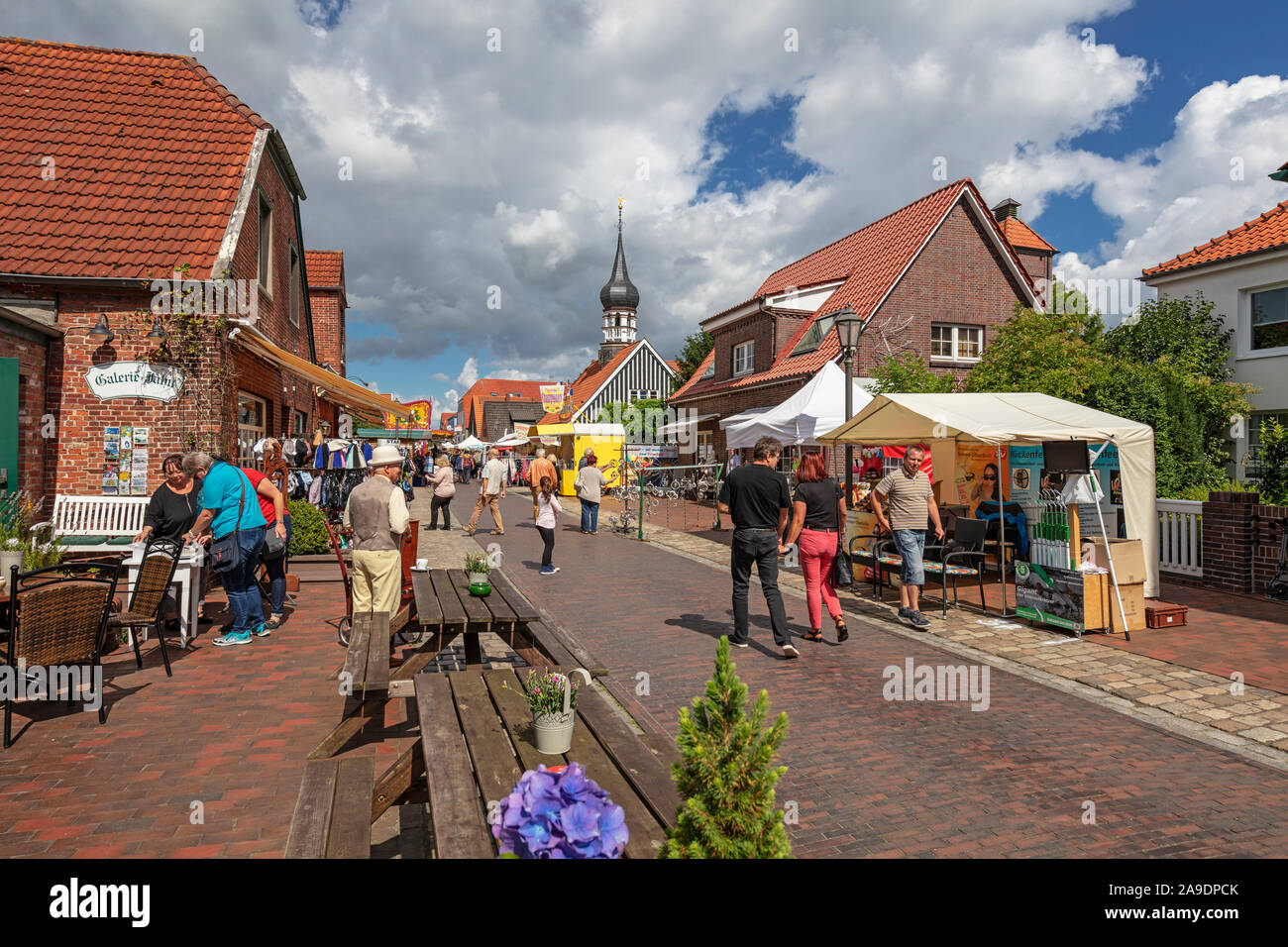 Event 'Hooksieler Krabbentage', center of Hooksiel, district the parish Wangerland, county Friesland, Lower Saxony, Stock Photo