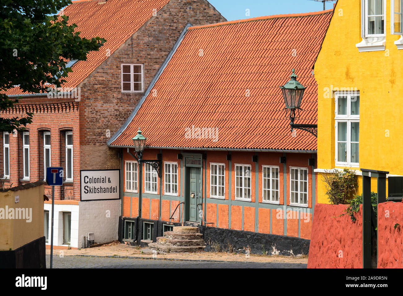 Bornholm, Rønne, historic old town, half-timbered houses Stock Photo ...