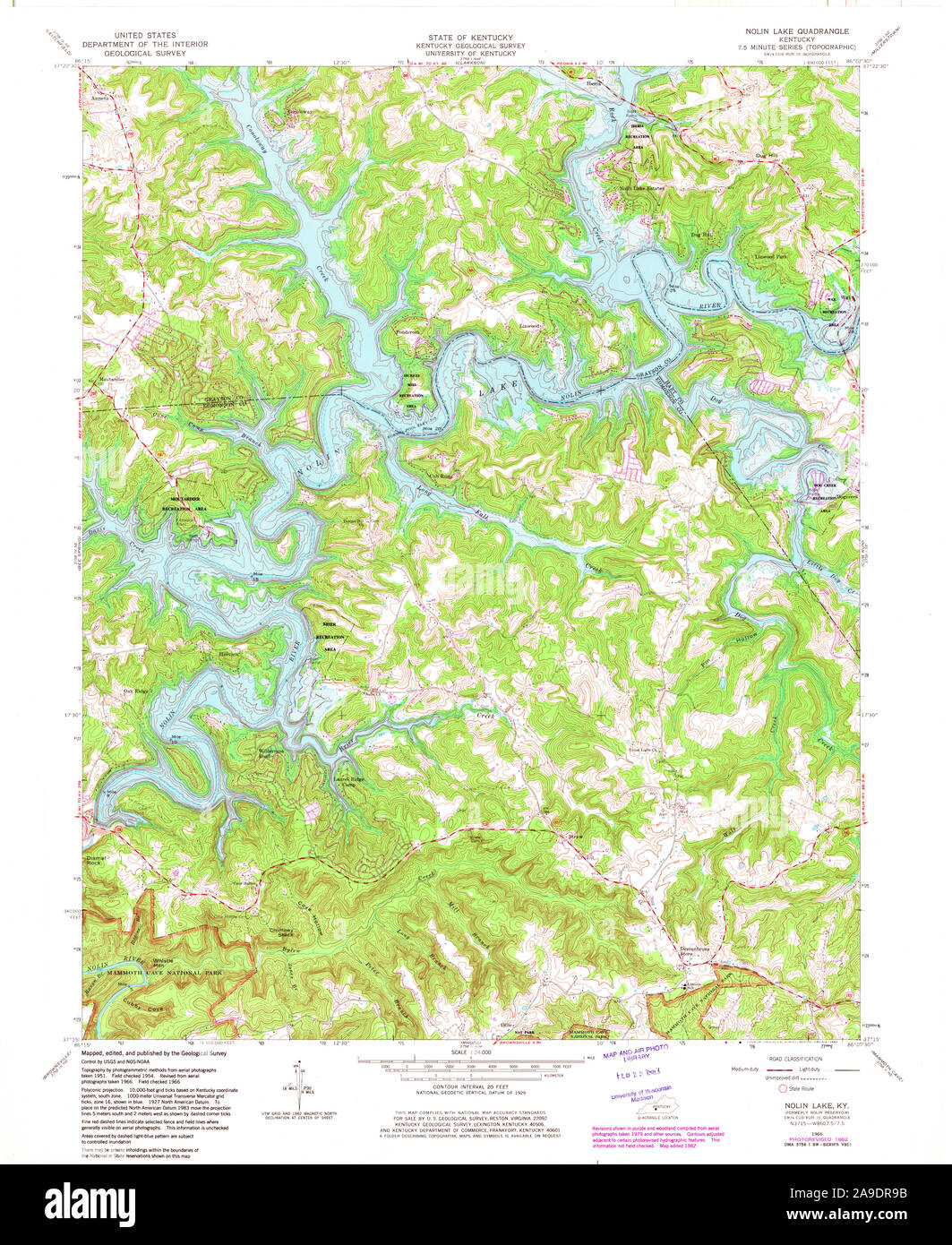 Map Of Nolin Lake Ky Nolin Lake Hi-Res Stock Photography And Images - Alamy