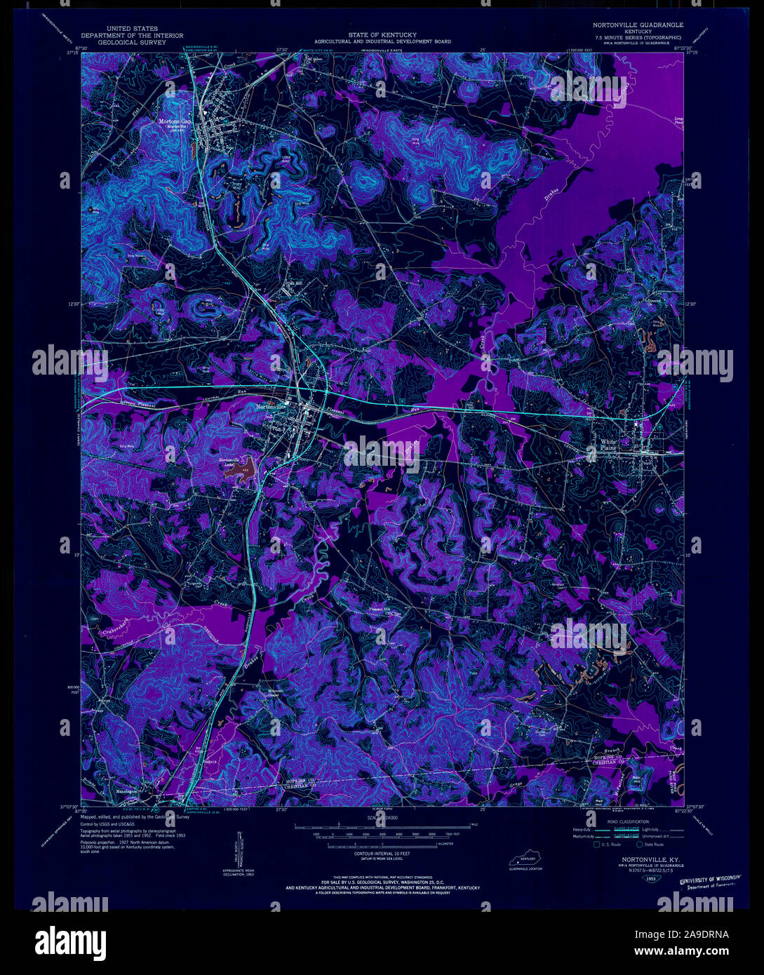 Map of nortonville kentucky hires stock photography and images Alamy