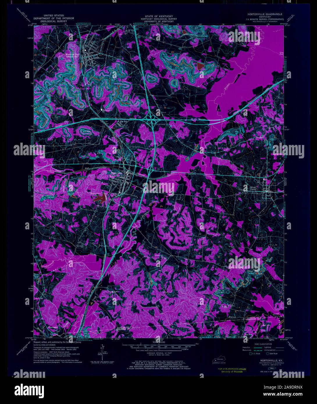 Nortonville kentucky map hires stock photography and images Alamy