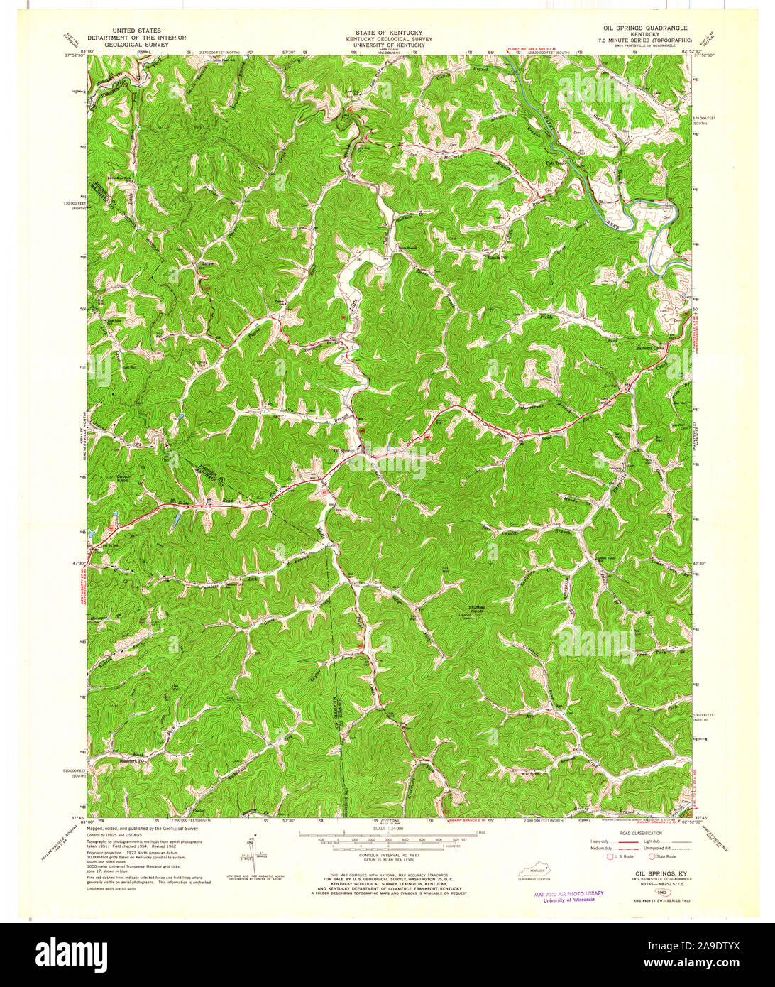 Oil springs map Cut Out Stock Images & Pictures Alamy