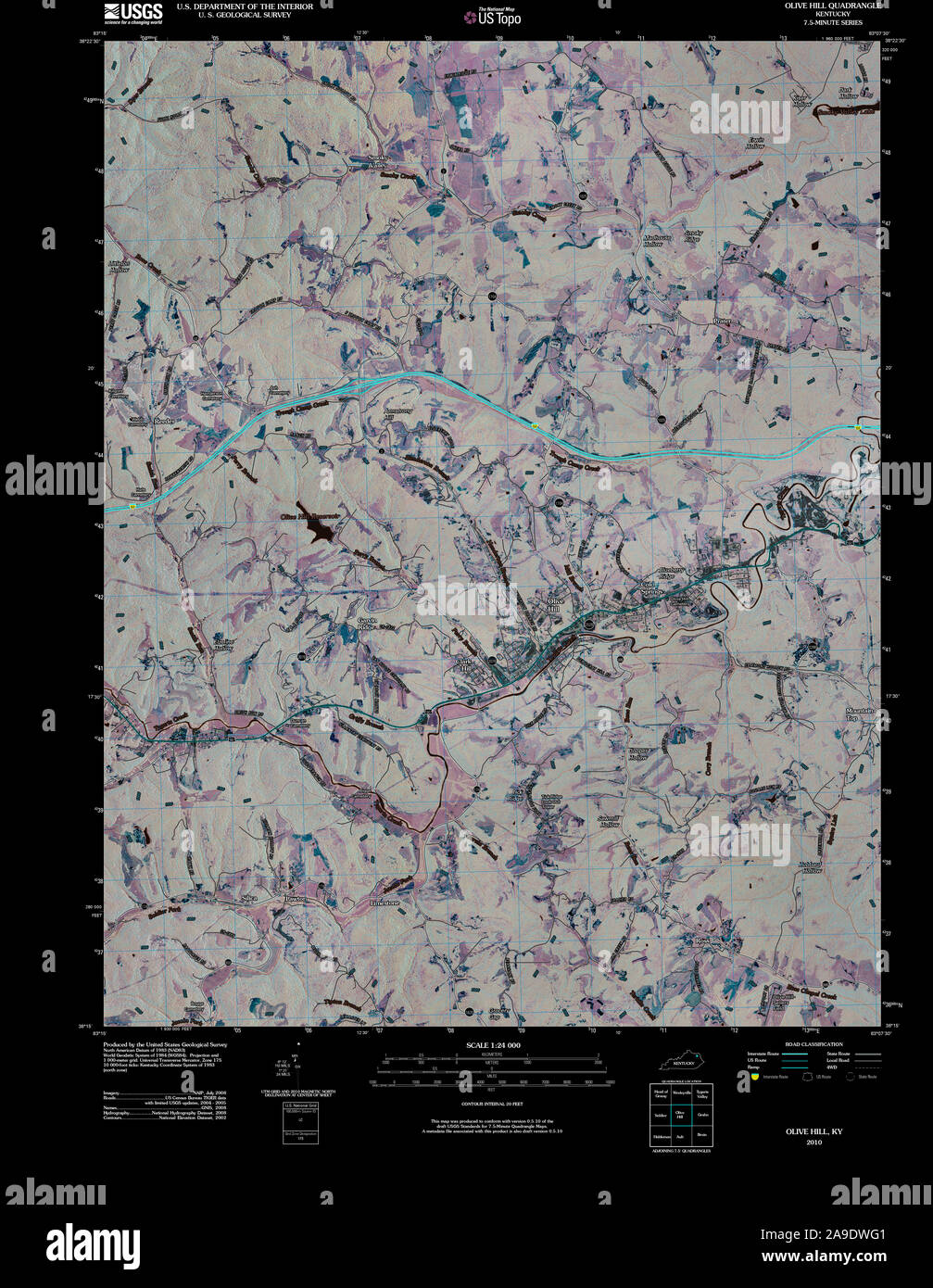 Olive hill map hires stock photography and images Alamy