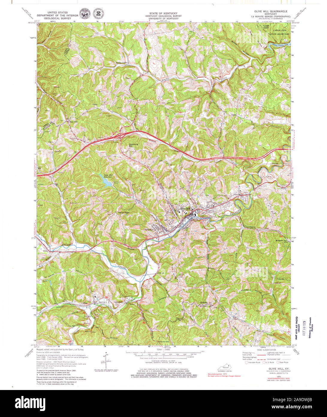 Map of olive hill hires stock photography and images Alamy