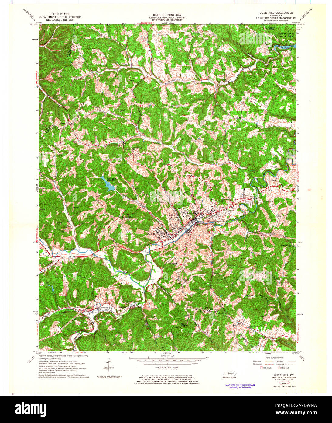 Map of olive hill kentucky Cut Out Stock Images & Pictures Alamy
