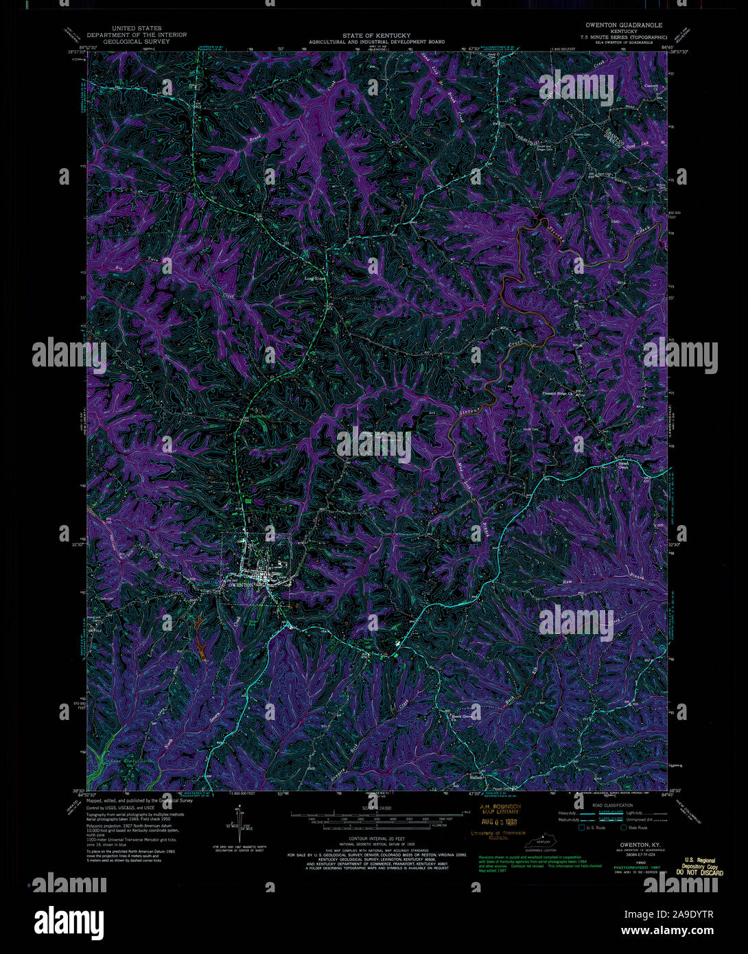 Owenton map hires stock photography and images Alamy