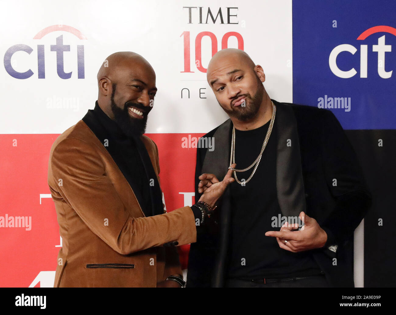 Desus Nice and Joel Martinez 'The Kid Mero'  arrives on the red carpet at the TIME 100 Next on Thursday, November 14, 2019 at Pier 17 in New York City. Time celebrated its first annual TIME 100 Next list of the 100 individuals who are shaping the future of their fields.  Photo by Jason Szenes/UPI Stock Photo