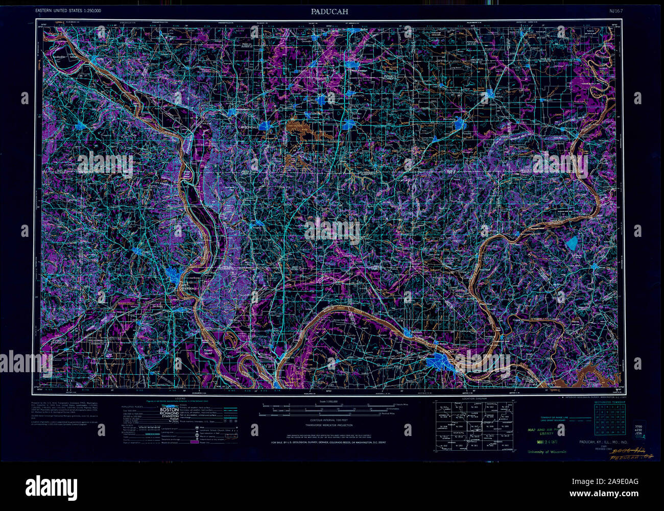 Paducah kentucky map hires stock photography and images Alamy