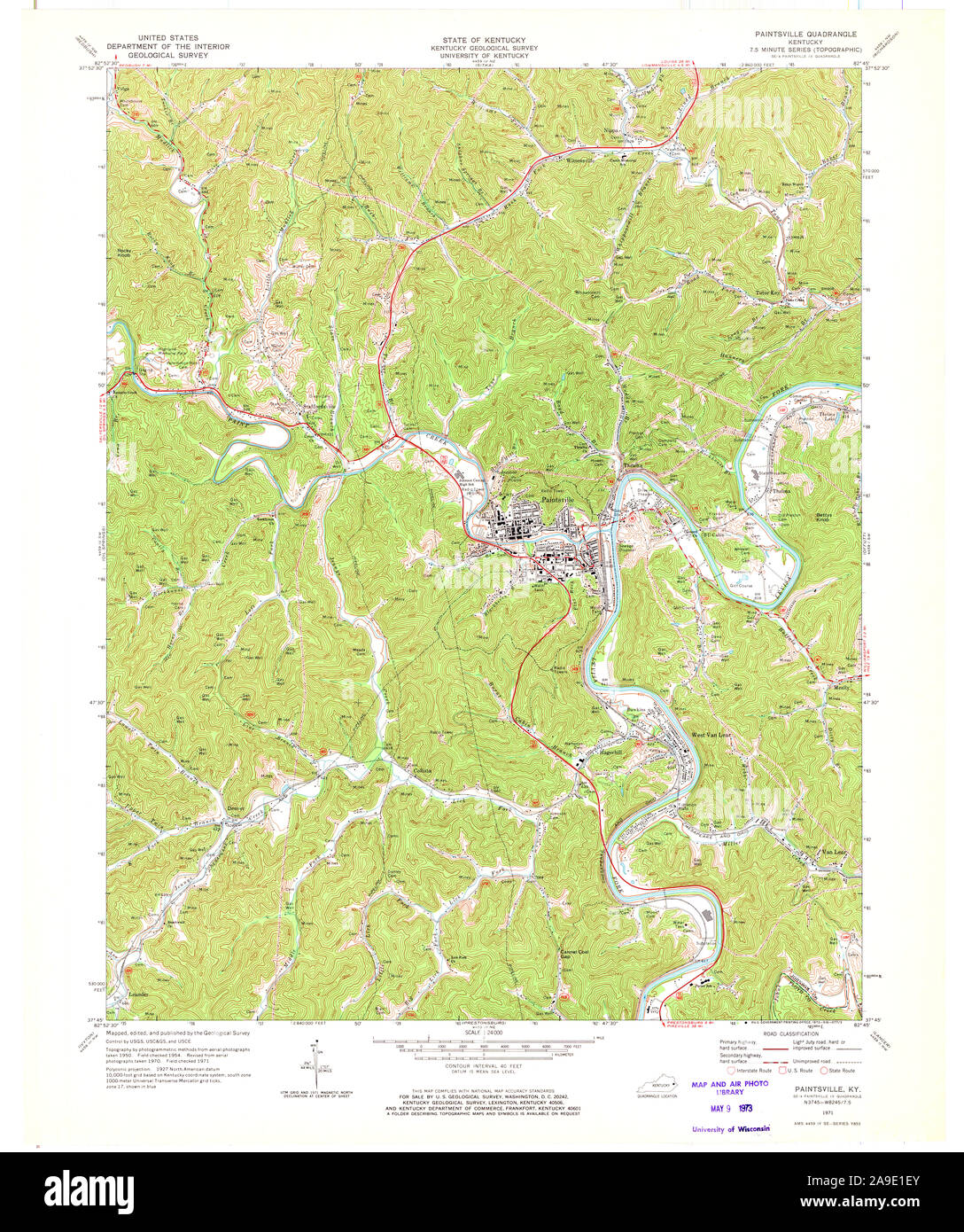 Map of paintsville hires stock photography and images Alamy