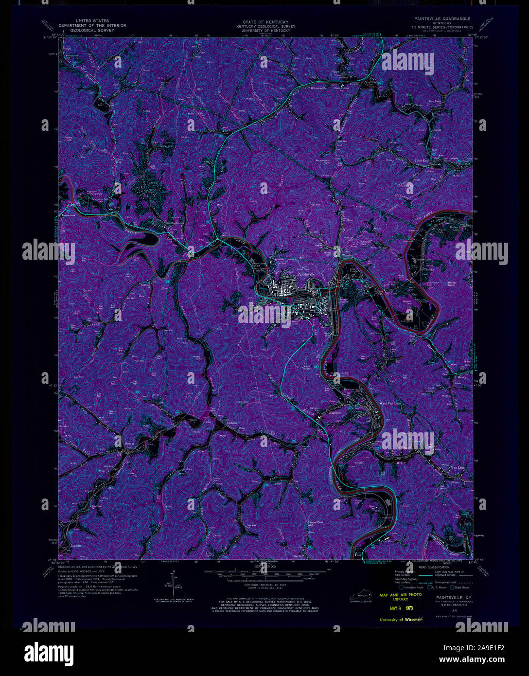 Paintsville kentucky map hires stock photography and images Alamy