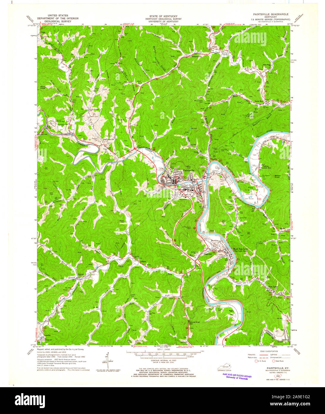 Paintsville kentucky map hires stock photography and images Alamy