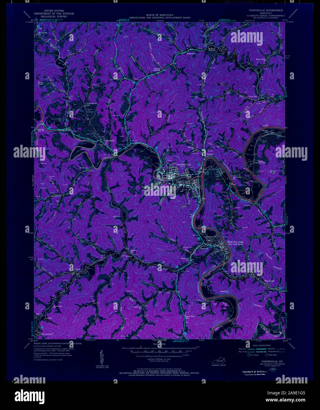 Paintsville map hires stock photography and images Alamy