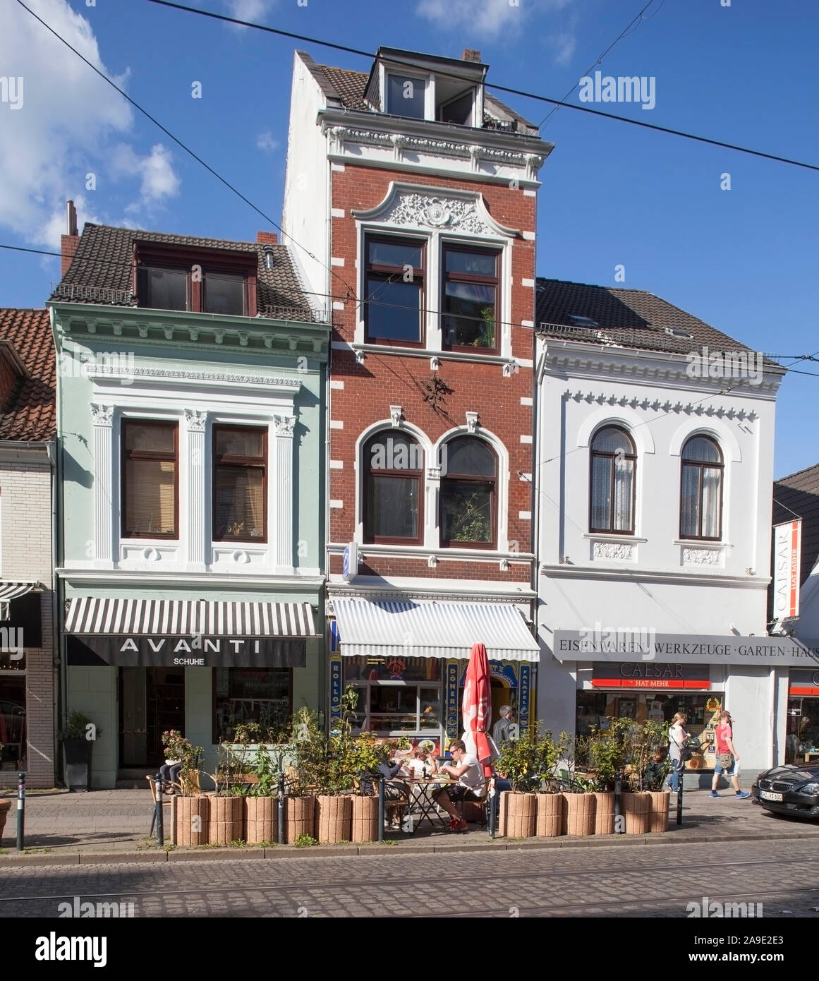 Old Bremen houses in the Ostertorsteinweg, Bremen, Germany, Europe
